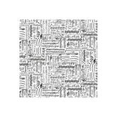 White Music Sheets 44"